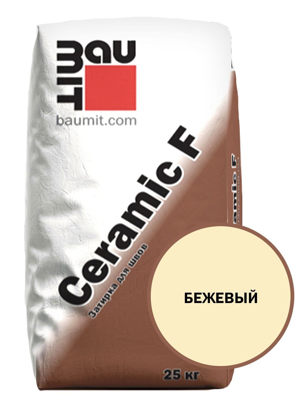 Затирка для швов Baumit Ceramic F бежевый, 25 кг - Image 1