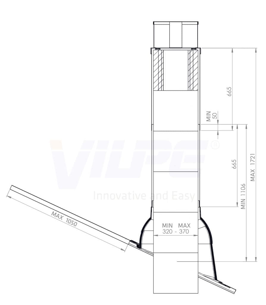 Кожух трубы телескопический Vilpe PIPPU MODULAR, серый - Image 2