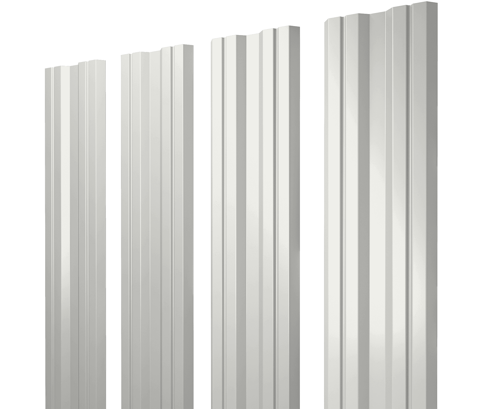 Штакетник Twin с прямым резом 0,45 Drap RAL 9003 сигнальный белый - Image 11
