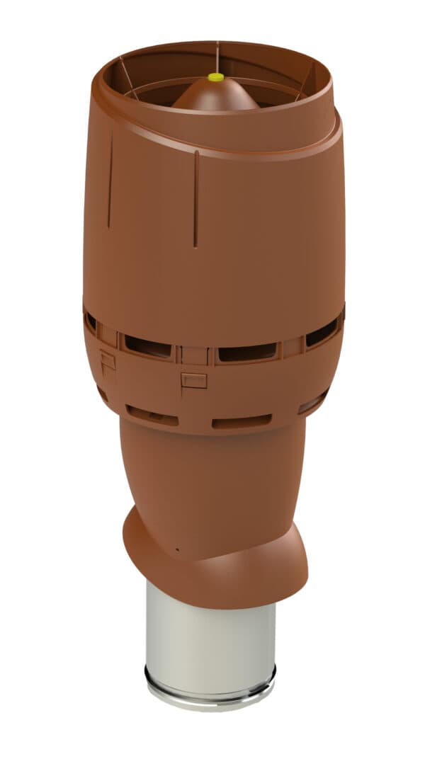 Выход вентиляционный изолированный с колпаком Vilpe FLOW 160P/IS/500, шоколадный - Image 1