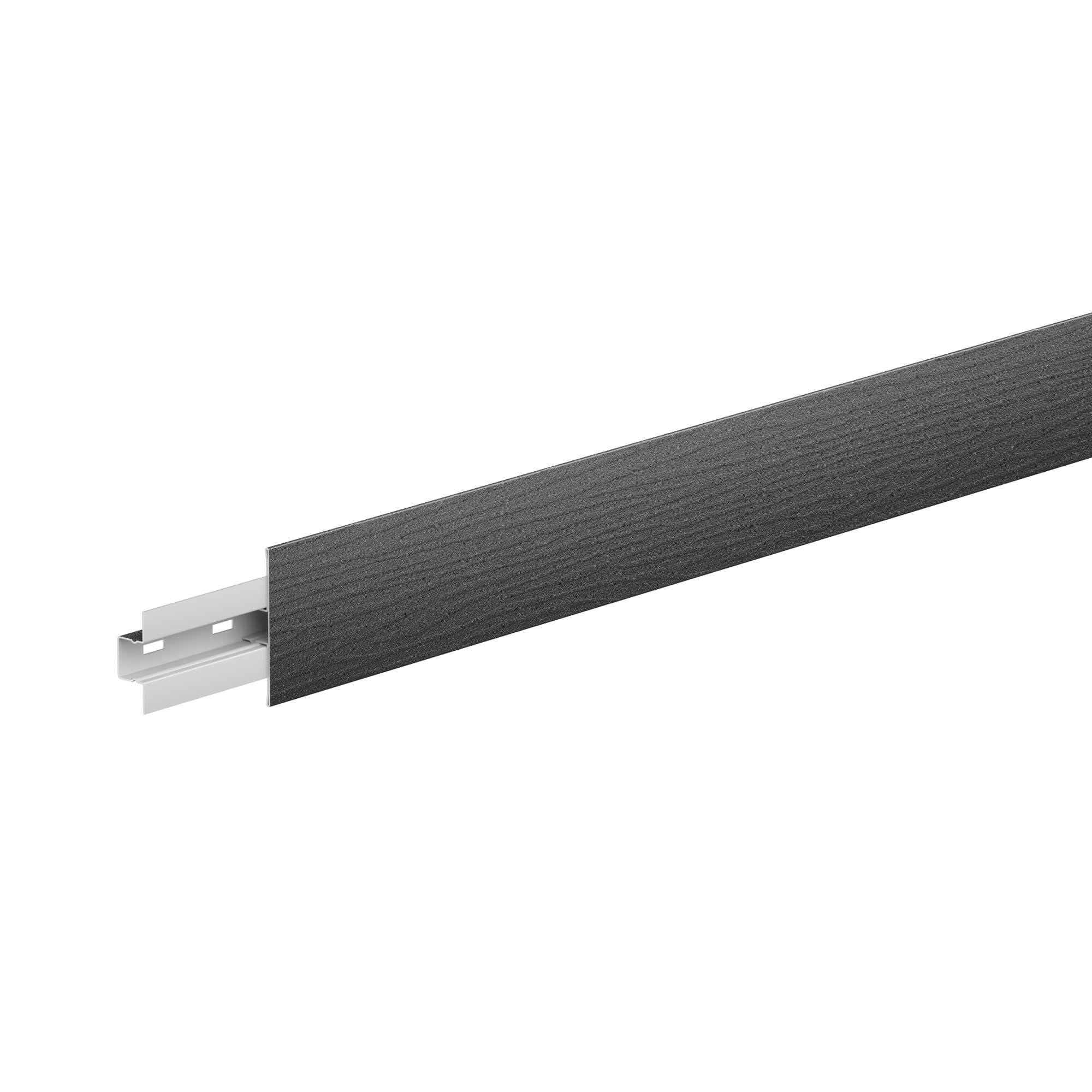 T-профиль стыковочный 50 (комплект) L=3 м AquaSystem Rooftop Бархат черный матовый RAL 9005, фактурный - Image 1