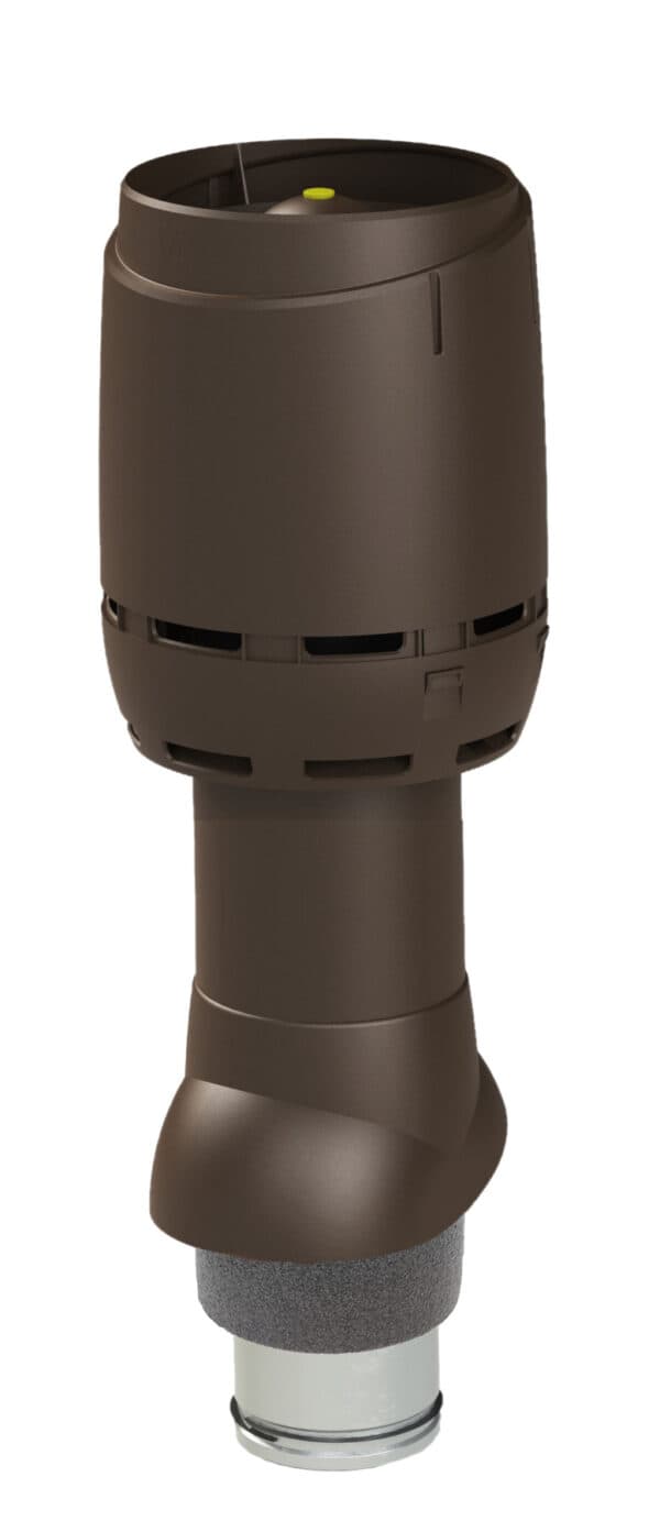 Выход вентиляционный изолированный с колпаком Vilpe FLOW 125P/IS/500, коричневый - Image 1