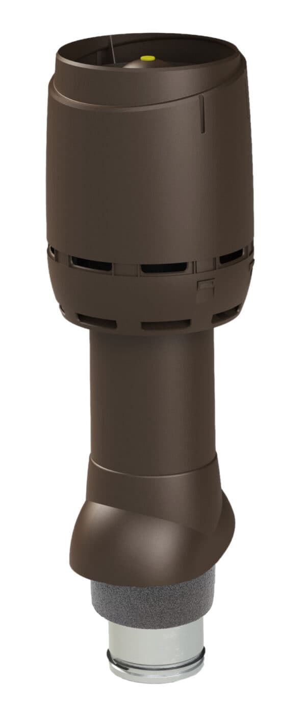 Выход вентиляционный изолированный с колпаком Vilpe FLOW 125P/IS/700, коричневый - Image 1