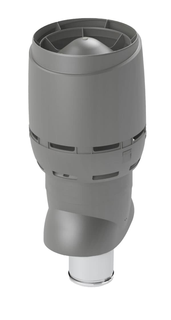 Выход вентиляционный изолированный с колпаком Vilpe FLOW XL 160P/IS/700, антрацит - Image 1