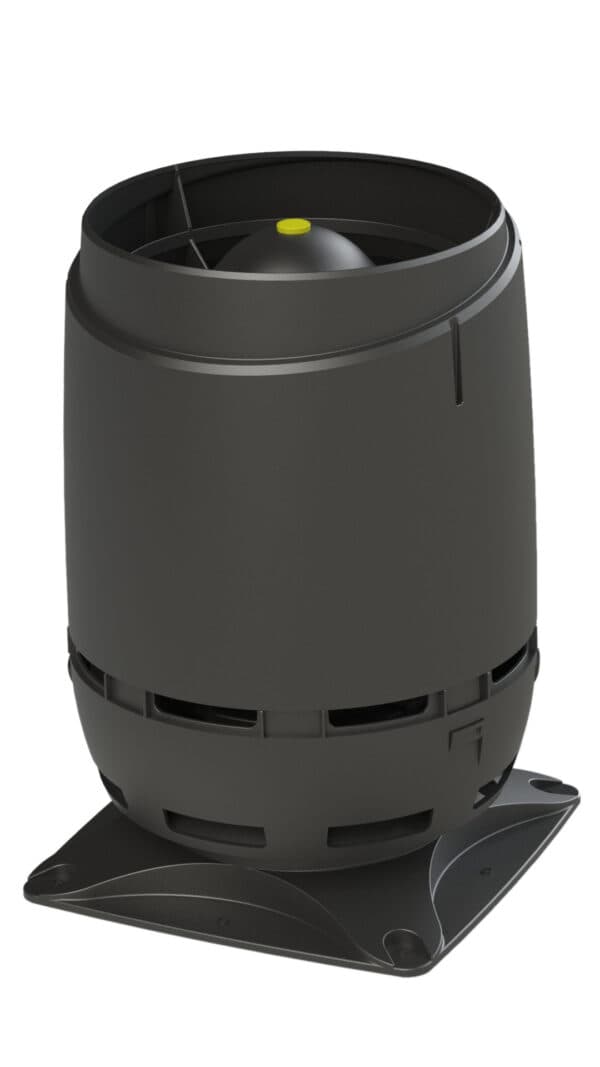 Выход вентиляционный Vilpe FLOW 125S + основание 250*250, черный - Image 1