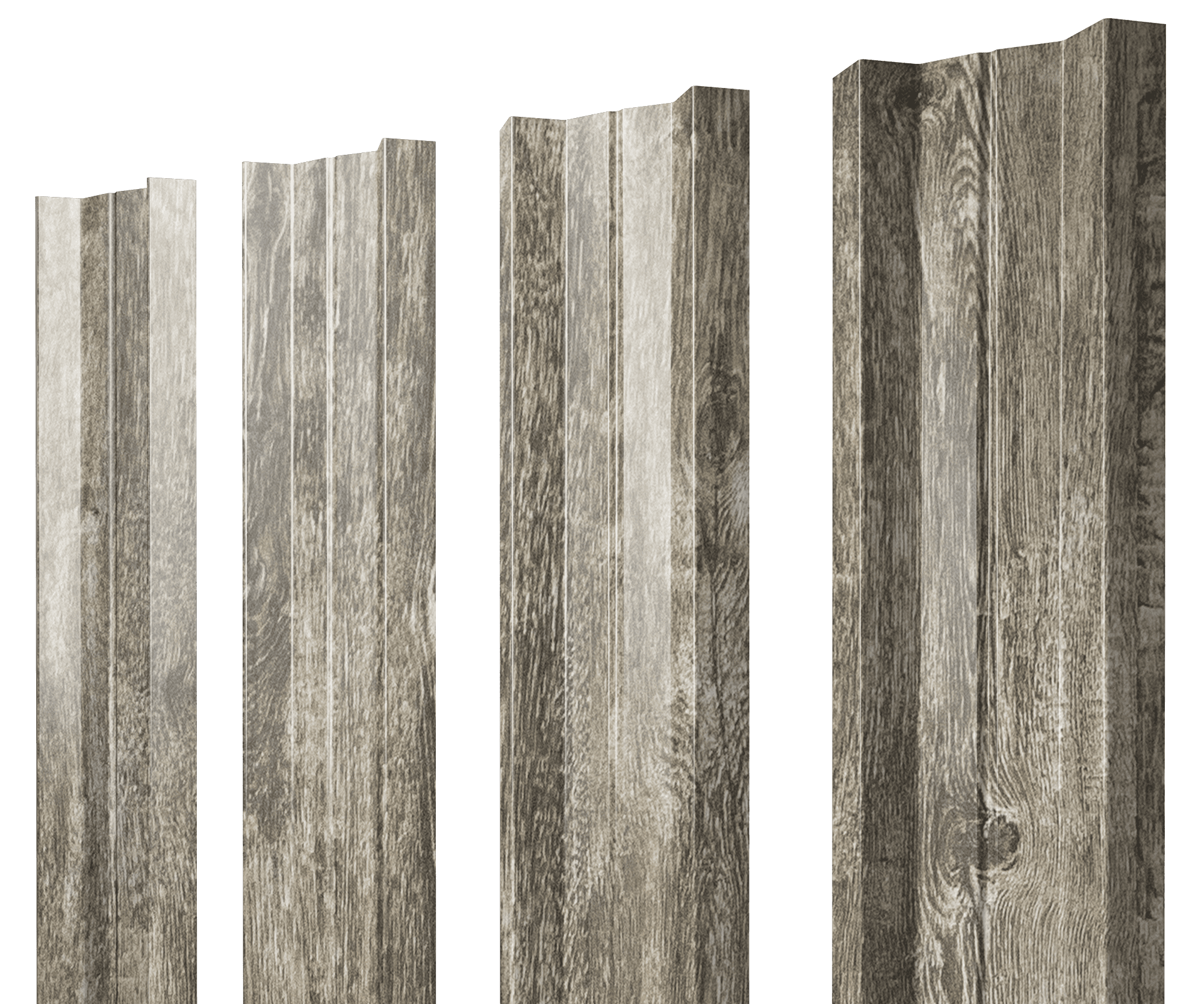 Штакетник М-образный А с прямым резом 0,45 Print Elite Nordic Wood TwinColor - Image 17
