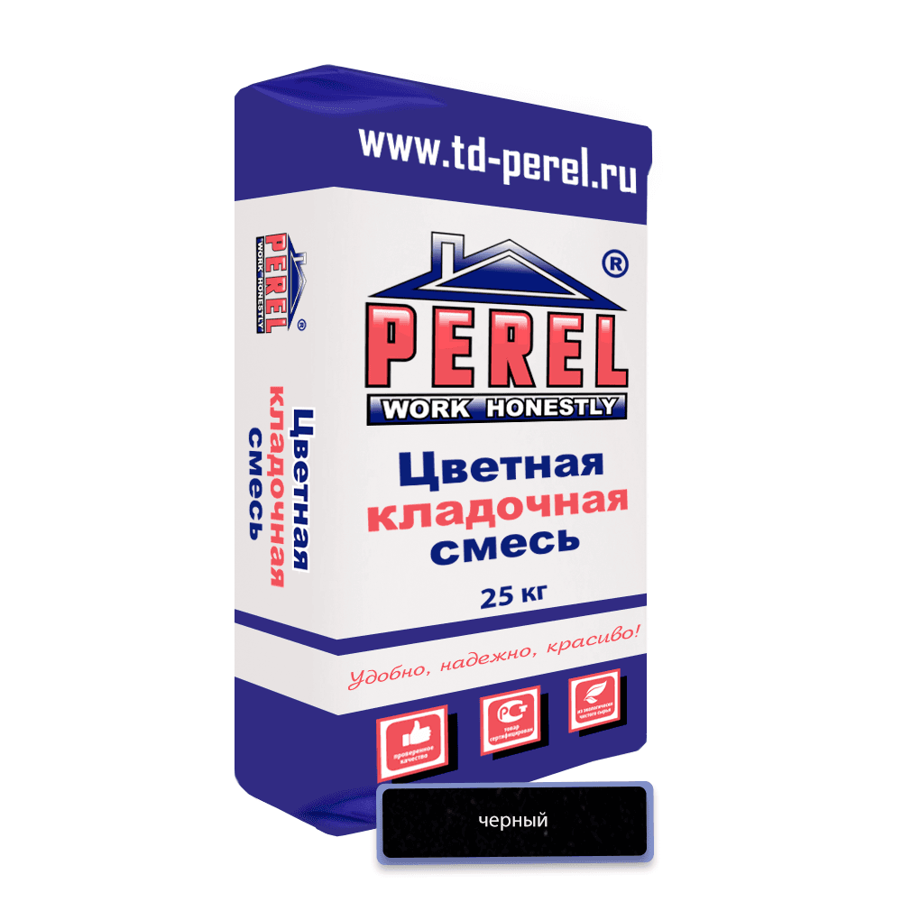 Раствор кладочный цветной Perel VL 0265 черный, 25 кг - Image 1