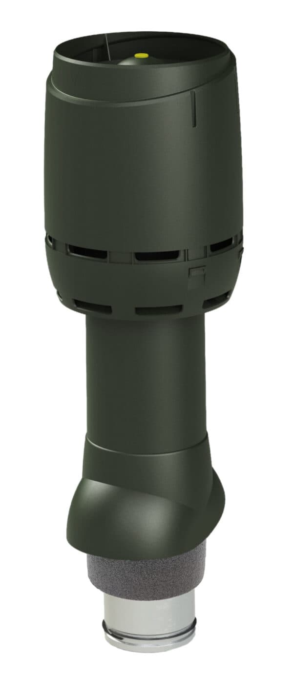 Выход вентиляционный изолированный с колпаком Vilpe FLOW 125P/IS/700, зеленый - Image 1