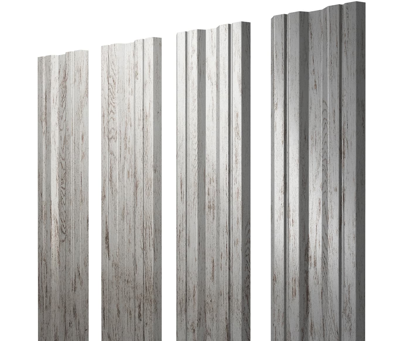 Штакетник Twin с прямым резом 0,45 Print Elite Snow Wood Twin с прямым резомColor - Image 1