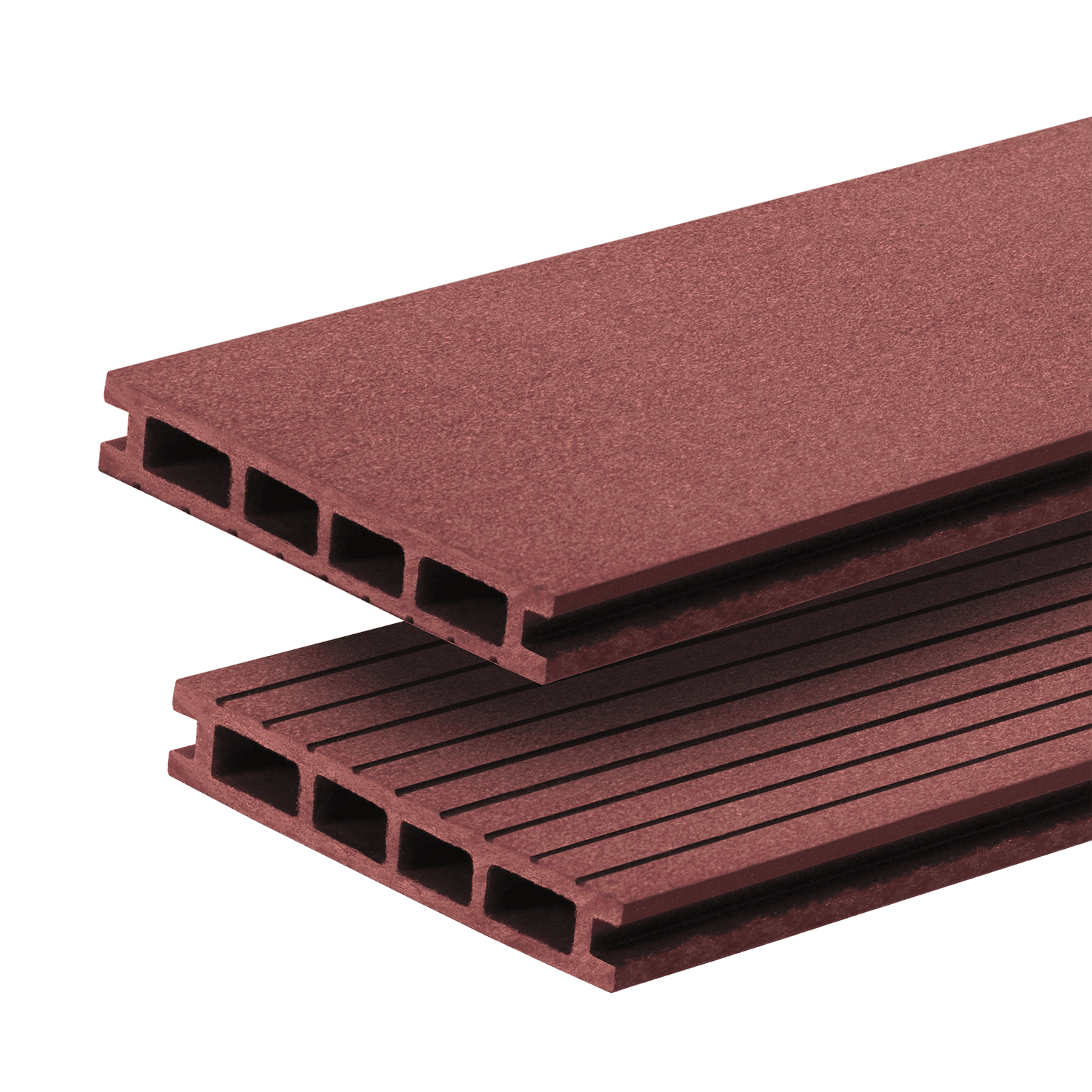 Доска террасная ДПК GRINDERDECO Premium RED Мербау, шлифование/рифленая шлифованная сторона, 3000*150*25 мм - Image 1