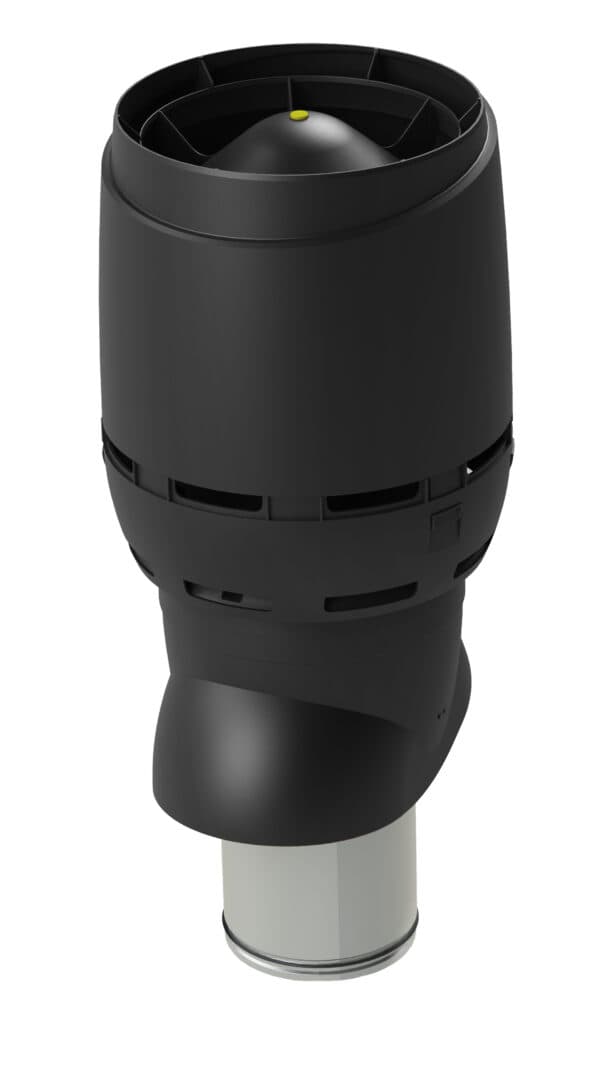 Выход вентиляционный изолированный с колпаком Vilpe FLOW XL 200P/IS/500, черный - Image 1