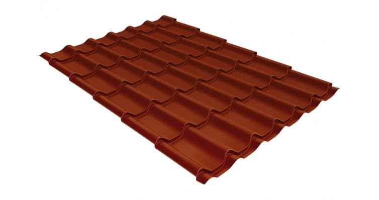 Металлочерепица классик 0,5 Satin Matt RAL 8004 терракота - View 1