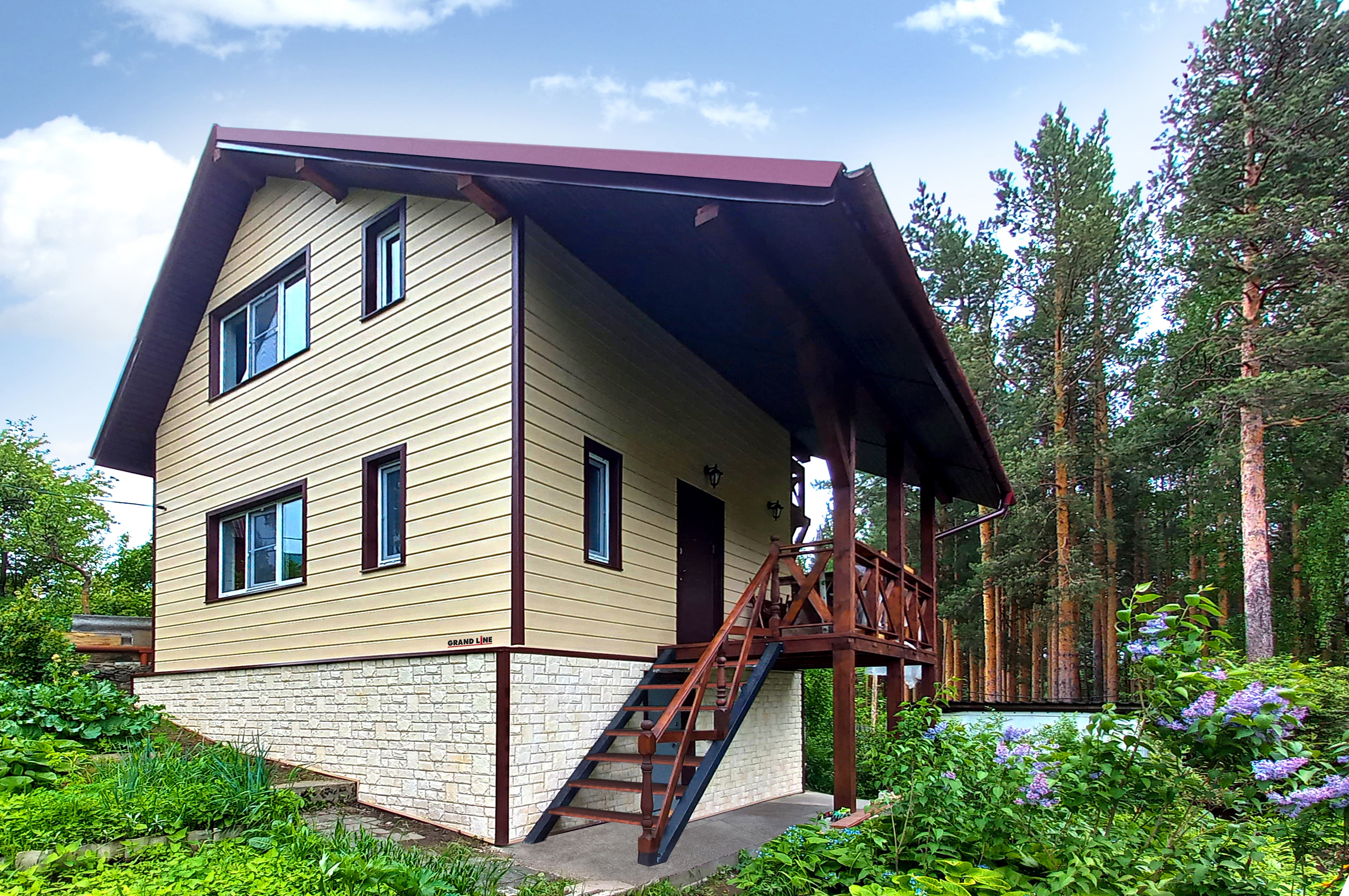 Сайдинг Natural-брус Grand Line Tundra ясень (3,0м) - Image 2