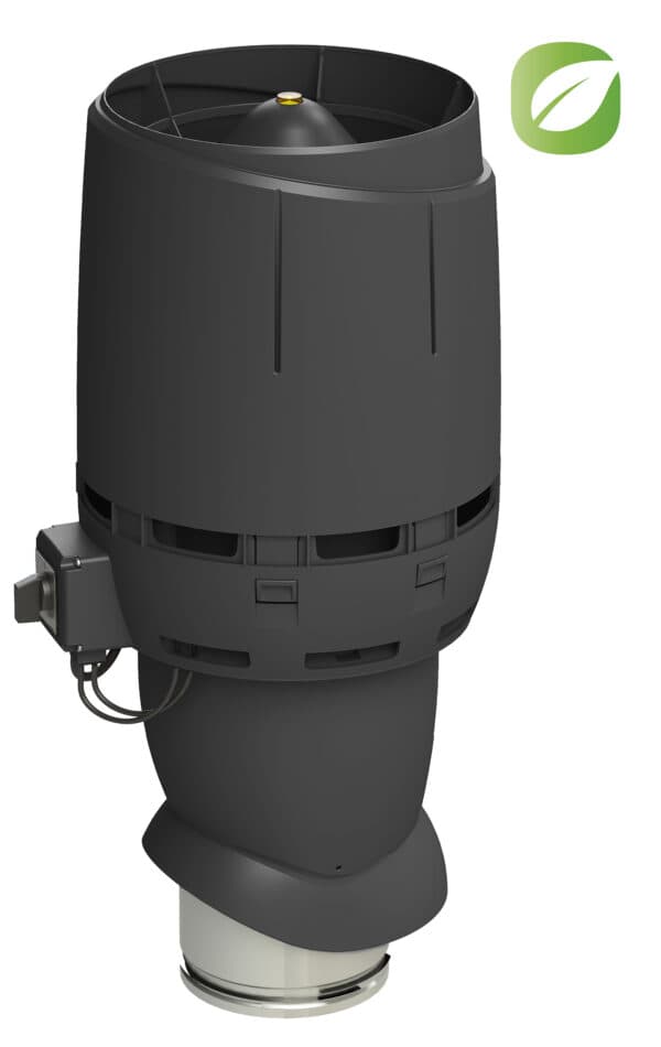 Вентилятор с колпаком Vilpe FLOW ECo160Р/500, черный - Image 1
