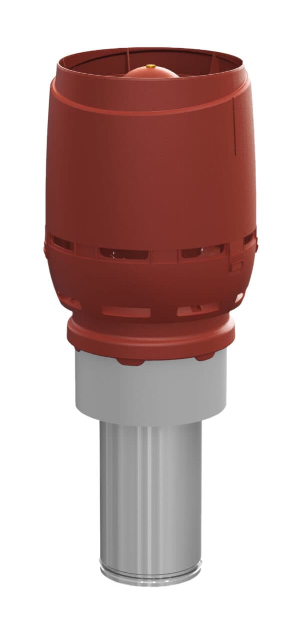 Выход вентиляционный изолированный с колпаком Vilpe FLOW XL 200C/IS/450, красный - Image 1