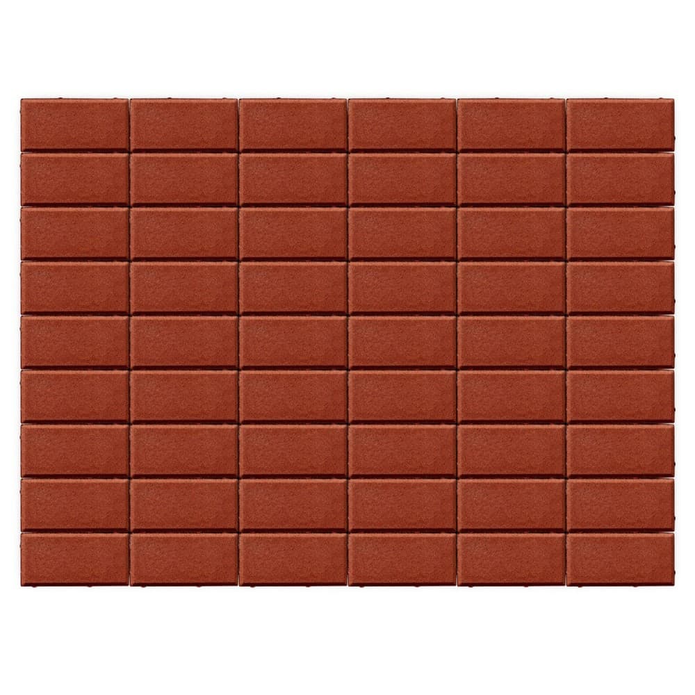 Плитка тротуарная Braer Прямоугольник красный, 200*100*40 мм - Image 3