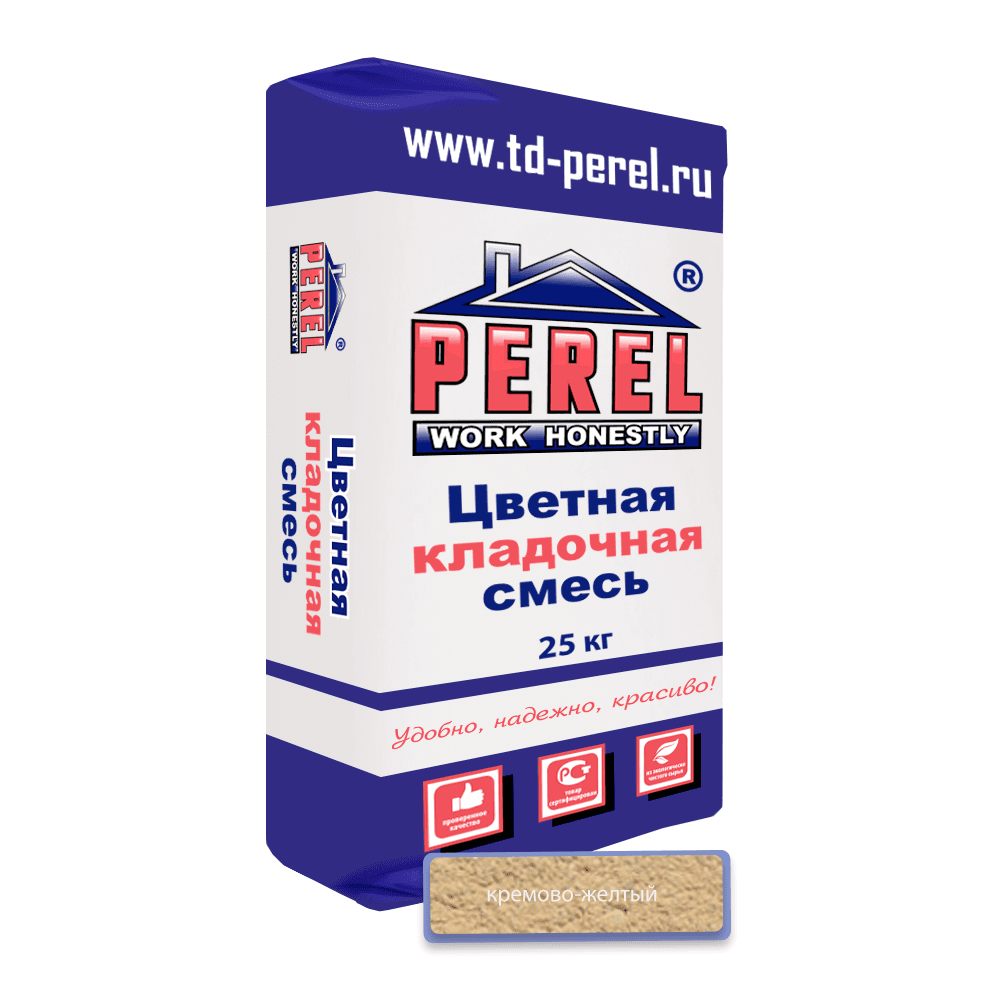 Раствор кладочный цветной Perel NL 0130 кремово-желтый, 25 кг - Image 1