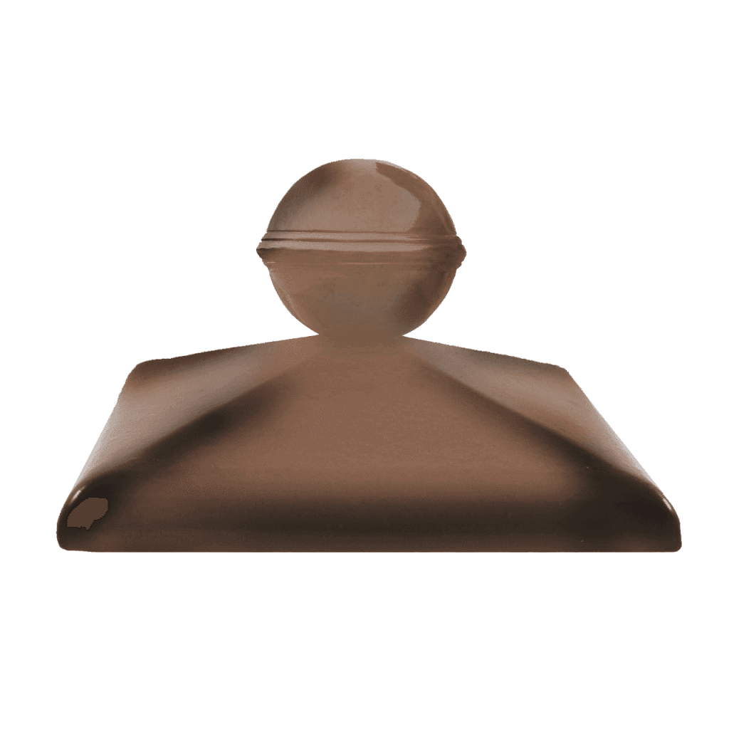 Колпак для забора с шаром ZG Clinker С42 ольха ангоб тушевой 425*425 мм - Image 1