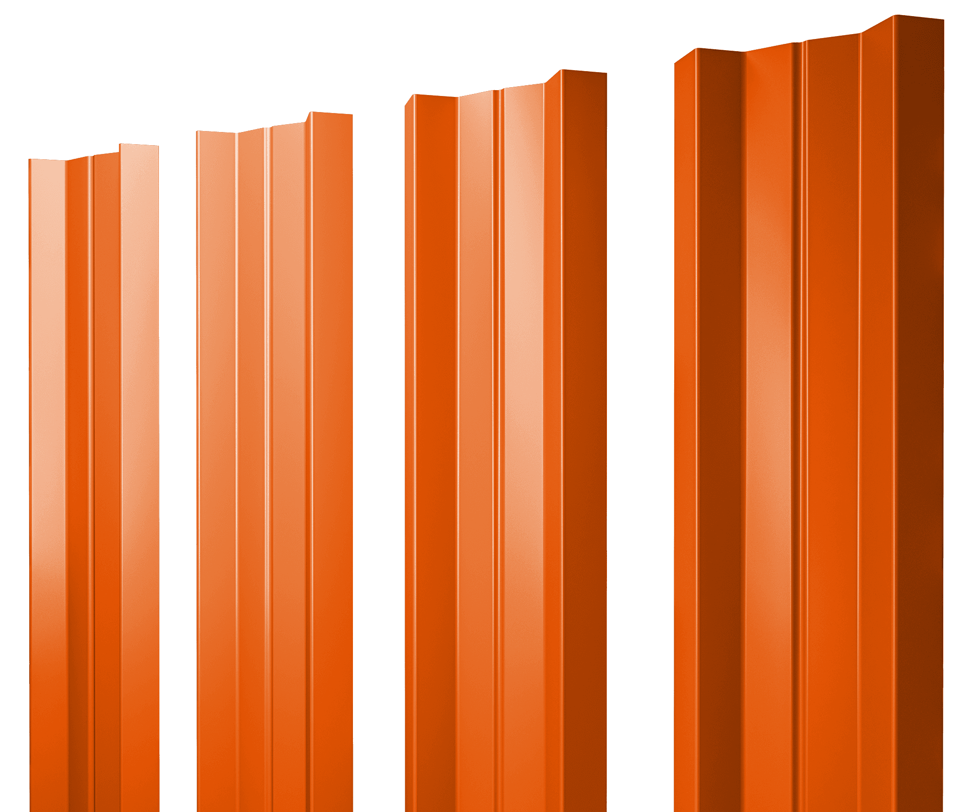 Штакетник М-образный А с прямым резом 0,45 PE RAL 2004 оранжевый - Image 18