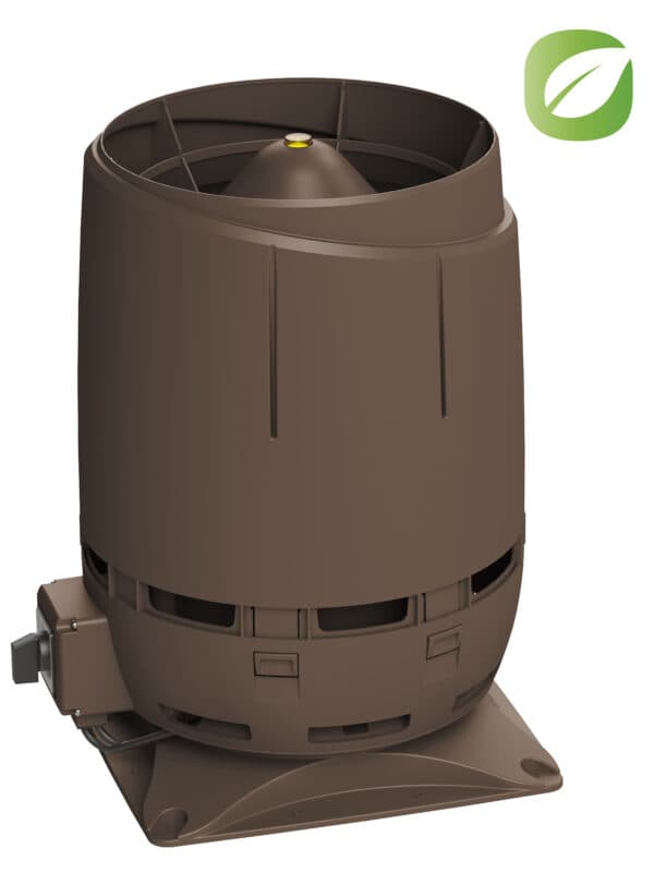Вентилятор крышный Vilpe FLOW ECo110S + основание 300*300, коричневый - Image 1