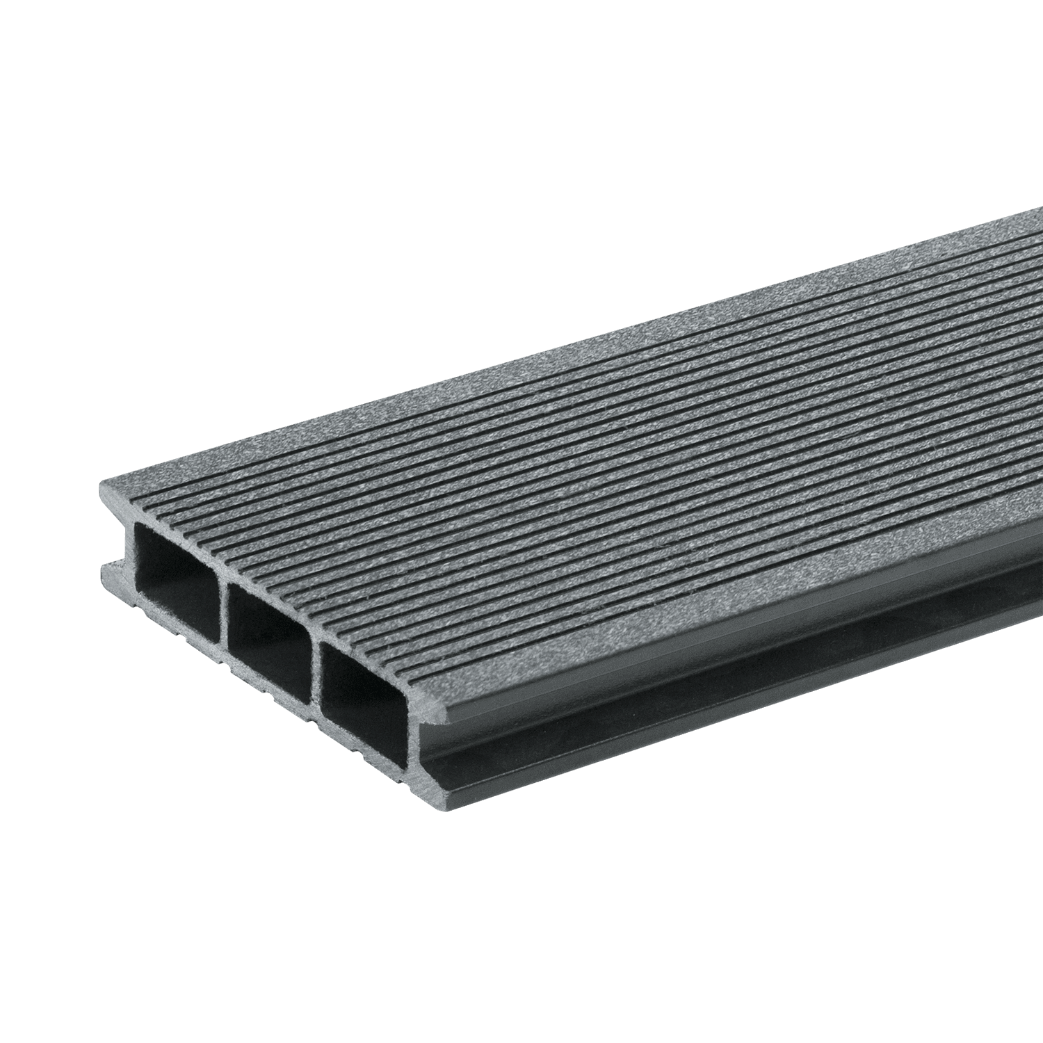 Доска террасная ДПК GRINDERDECO Eco Асфальт, шлифованный мелкий вельвет, 3000*125*25 мм - Image 1