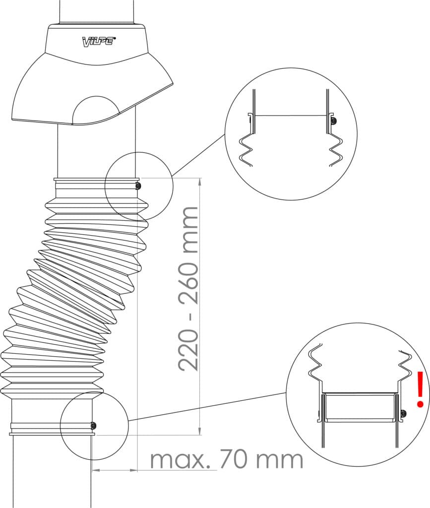 Труба гофрированная Ø110 Vilpe, черный - Image 3