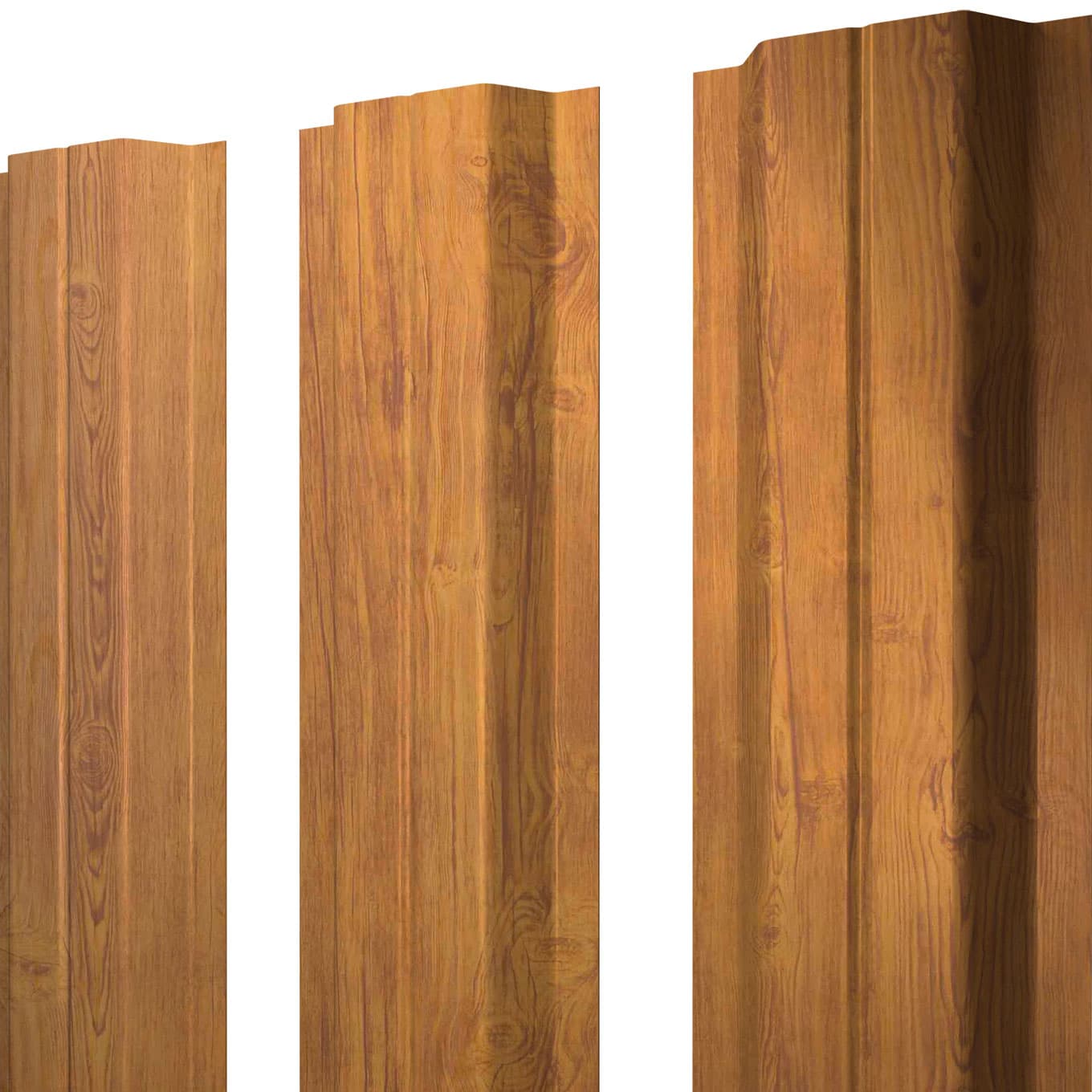 Штакетник П-образный A с прямым резом 0,45 Print Elite Golden Wood TwinColor - Image 19