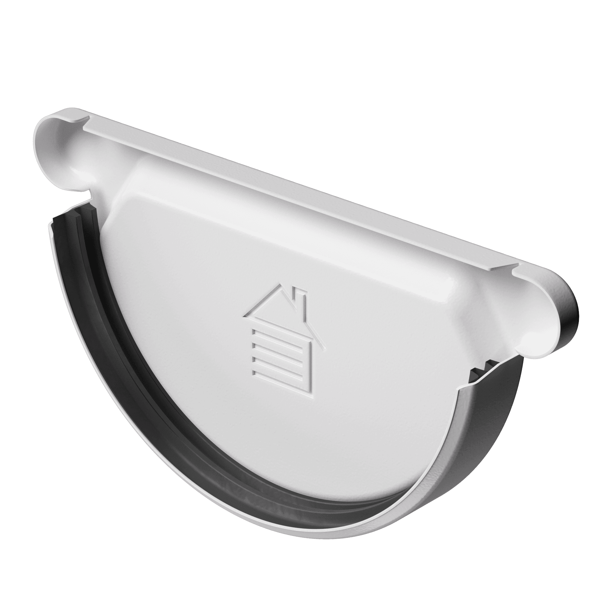 Заглушка желоба Ø125 Docke Stal Premium, RAL 9003 Пломбир - Image 1