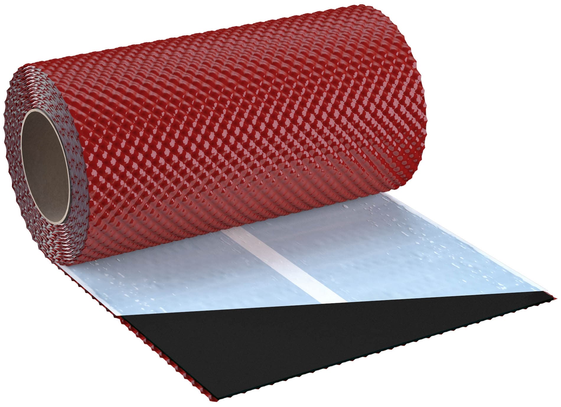 Лента для примыкания гофрированная Eurovent FLEX 3D вишня RAL 3011 - Image 1