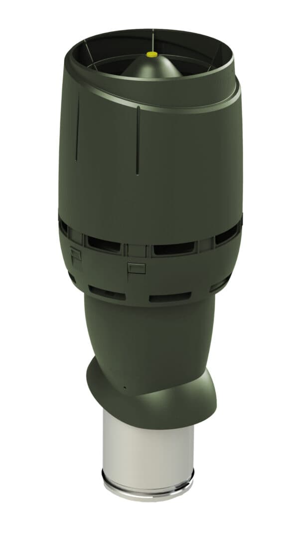 Выход вентиляционный изолированный с колпаком Vilpe FLOW 160P/IS/500, зеленый - Image 1