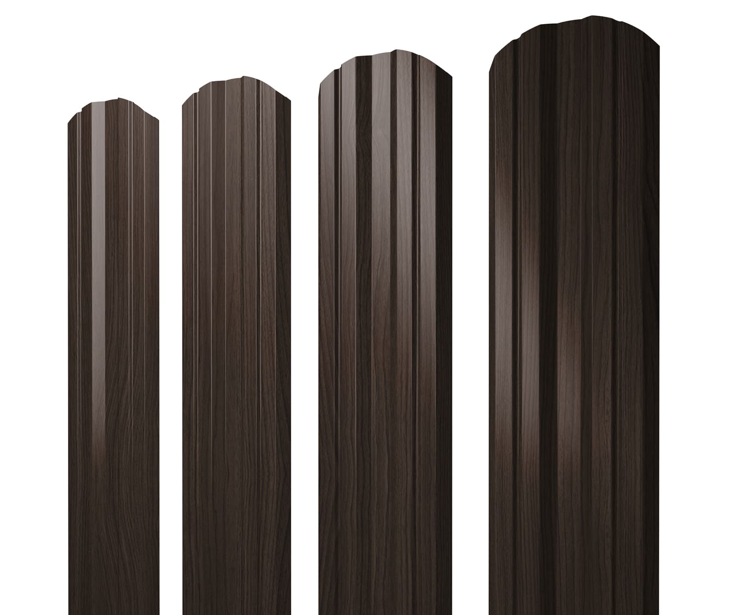 Штакетник Twin фигурный 0,45 Print Elite Coffee Wood TwinColor - Image 1