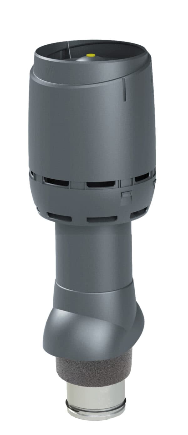 Выход вентиляционный изолированный с колпаком Vilpe FLOW 125P/IS/500, серый - Image 1