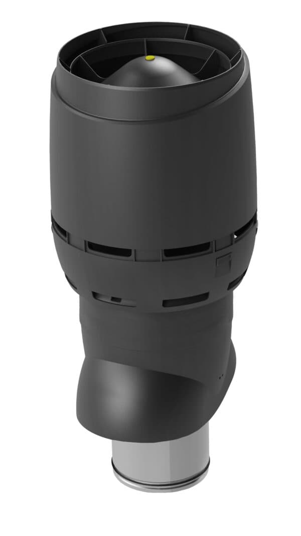 Выход вентиляционный изолированный с колпаком Vilpe FLOW XL 200P/IS/700, черный - Image 1