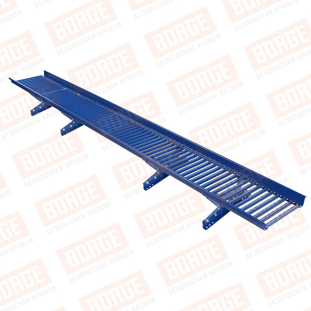 Мостик переходной для фальцевой кровли L=3 м Borge сигнально-синий RAL 5005 - Image 1