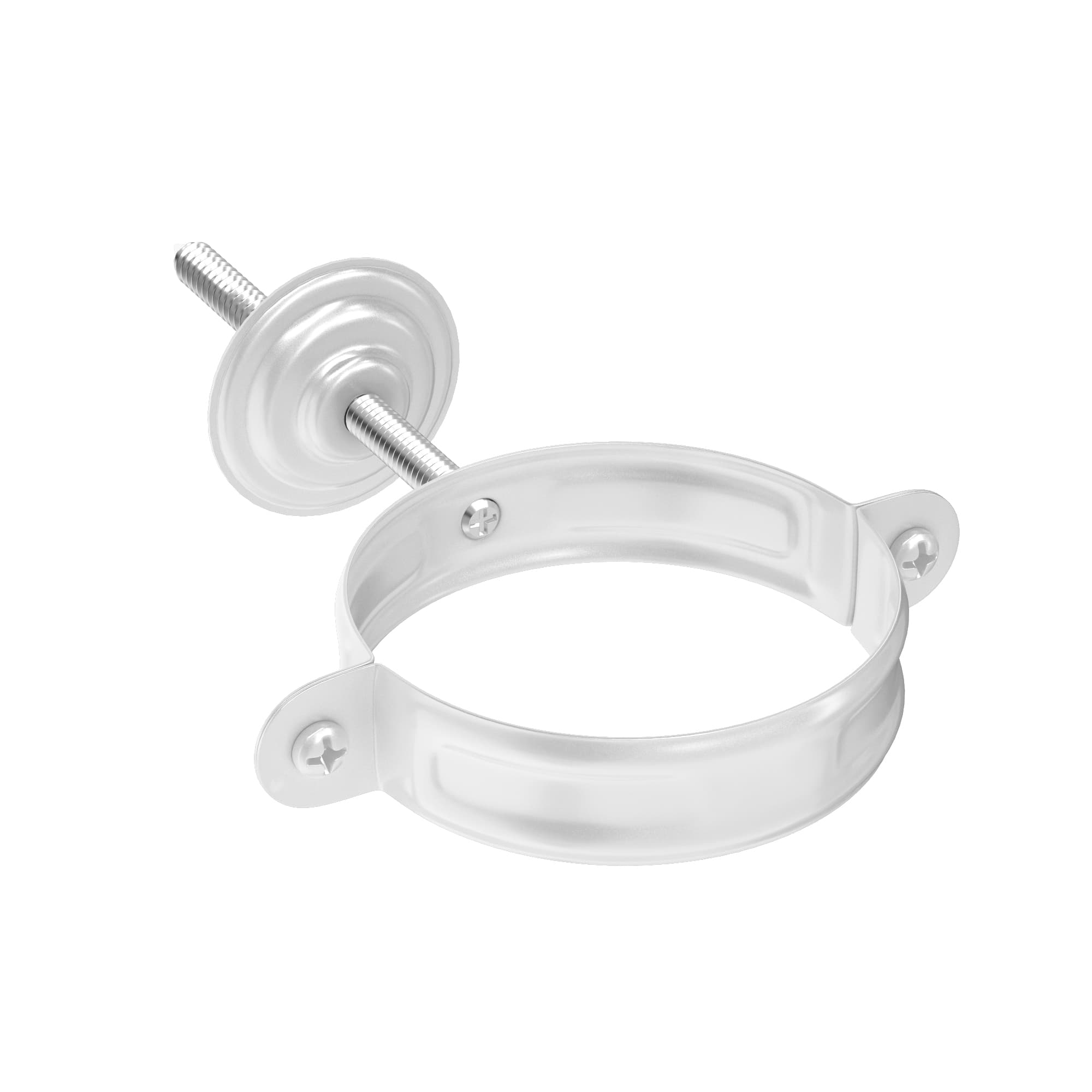 Хомут с комплектом крепления Ø90 AquaSystem PU белый RAL 9003 - Image 1