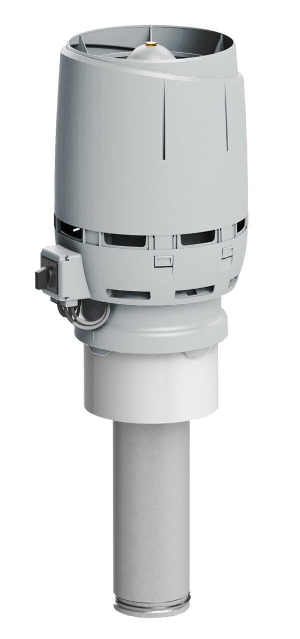 Вентилятор крышный Vilpe FLOW ECo125C/400, светло-серый - Image 1