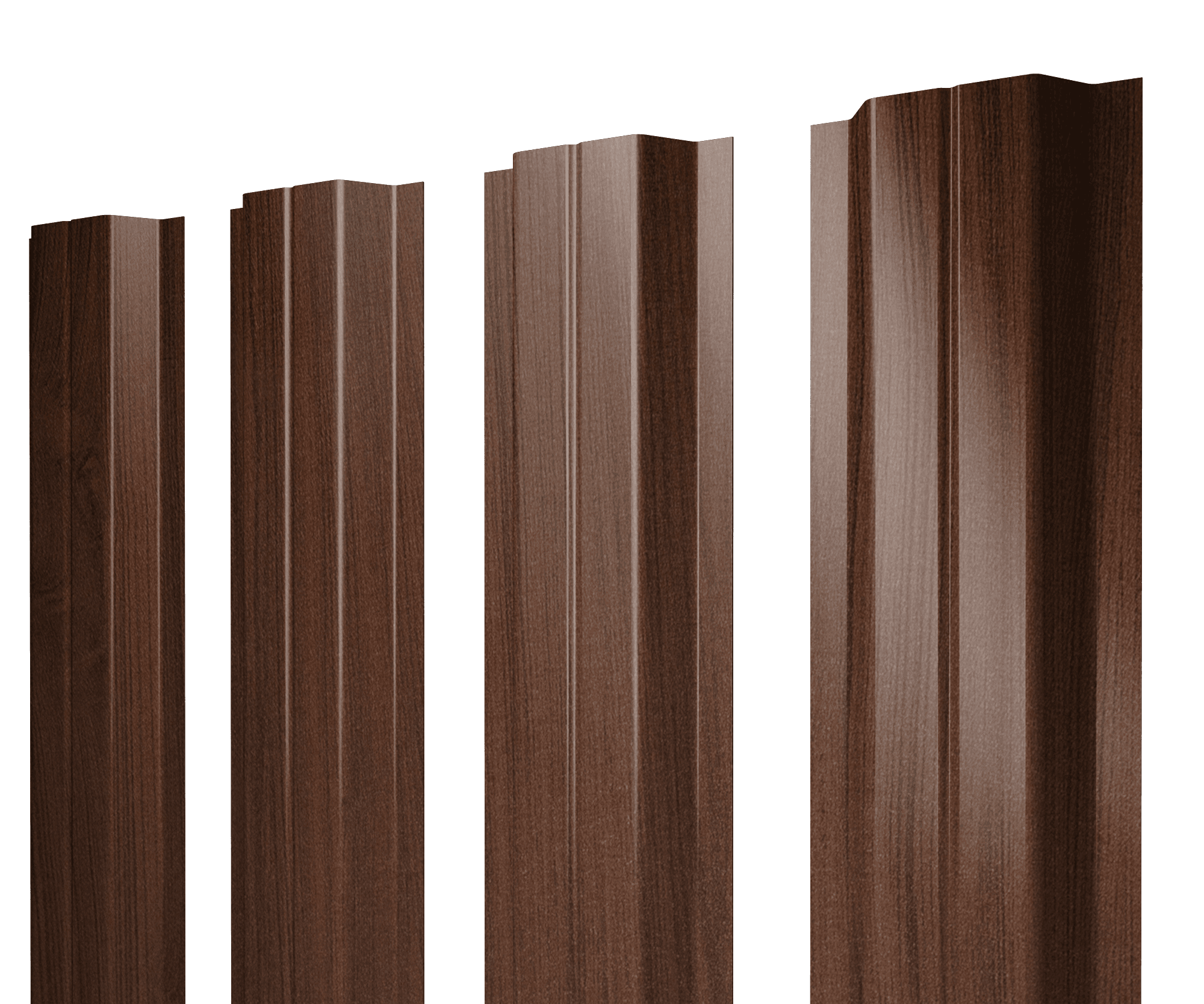 Штакетник П-образный A с прямым резом 0,45 Print Elite Choco Wood TwinColor - Image 18