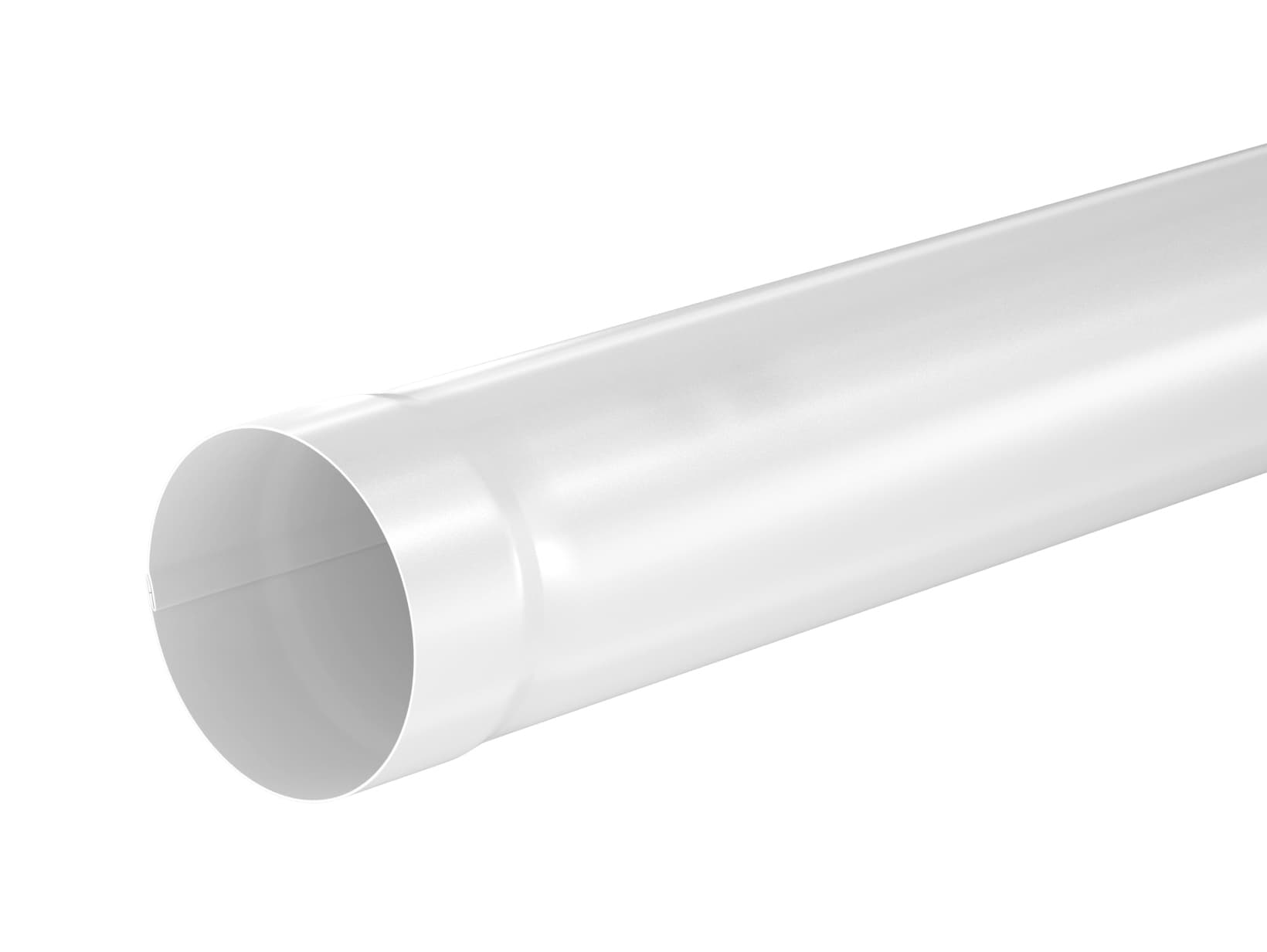 Труба водосточная L=1 м Ø100 AquaSystem PU белый RAL 9003 - Image 1