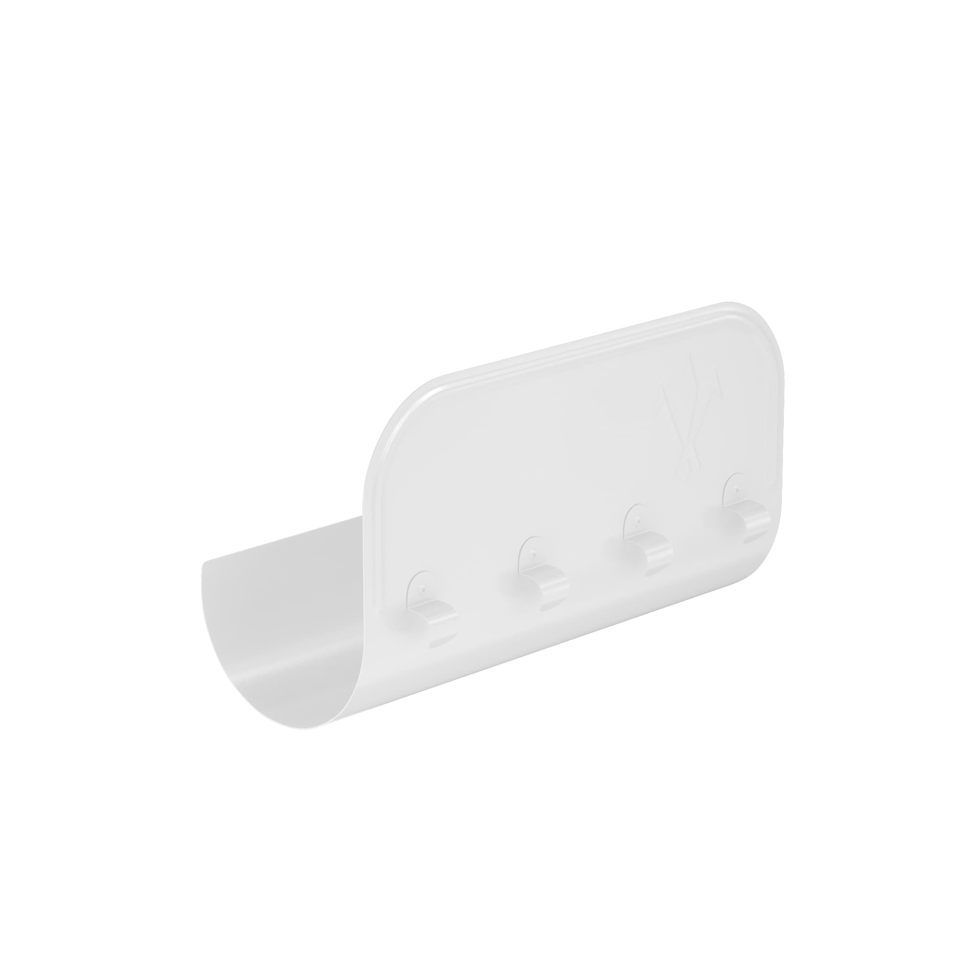 Ограничитель перелива прямой L=0,4 м Ø125 AquaSystem PU белый RAL 9003 - Image 1