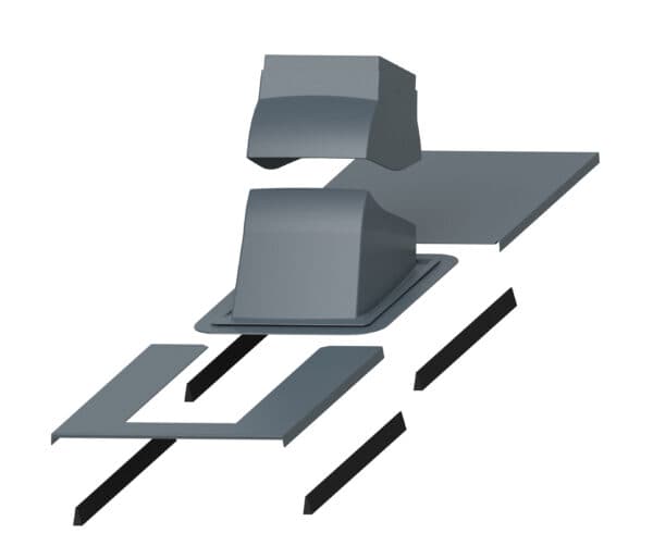 Комплект проходного элемента с окантовкой Vilpe PIPPU MODULAR, серый - Image 1