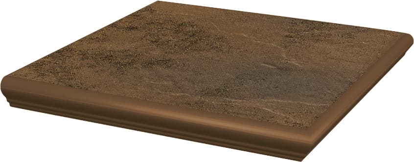 Ступень-флорентинер клинкерная угловая структурная Paradyz Semir Beige, 330*330*11 мм - Image 1