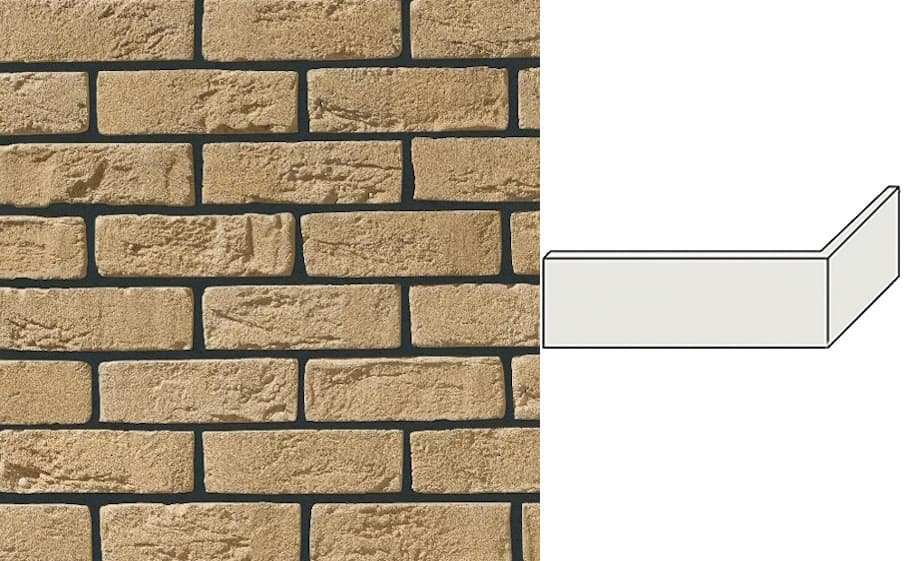 Камень искусственный декоративный под кирпич Leonardo Stone Орли 050 угловой элемент - Image 1