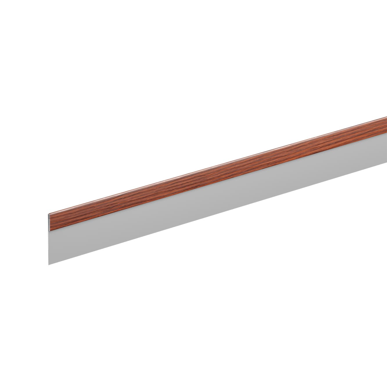 Планка финишная L=2 м AquaSystem Printech (AlZn120) 0,45 Американский орех - Image 1