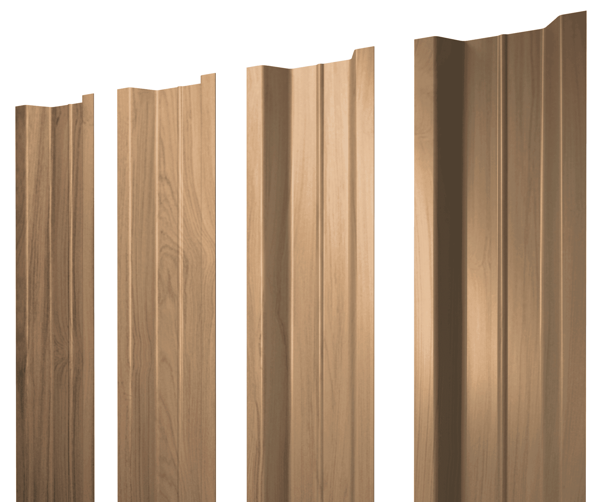 Штакетник П-образный В с прямым резом 0,45 Print Elite Honey Wood TwinColor - Image 18