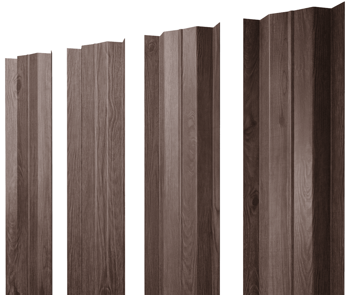Штакетник М-образный В с прямым резом 0,45 Print Elite White Wood TwinColor - Image 17