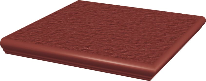 Ступень-флорентинер клинкерная угловая структурная Paradyz Natural Rosa Duro, 330*330*11 мм - Image 1