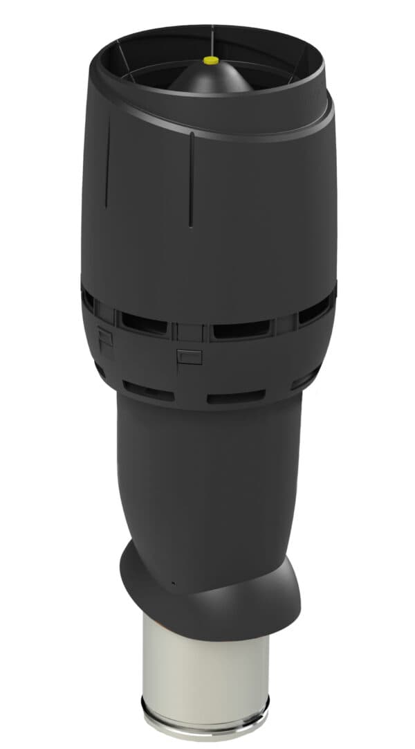 Выход вентиляционный изолированный с колпаком Vilpe FLOW 160P/IS/700, черный - Image 1