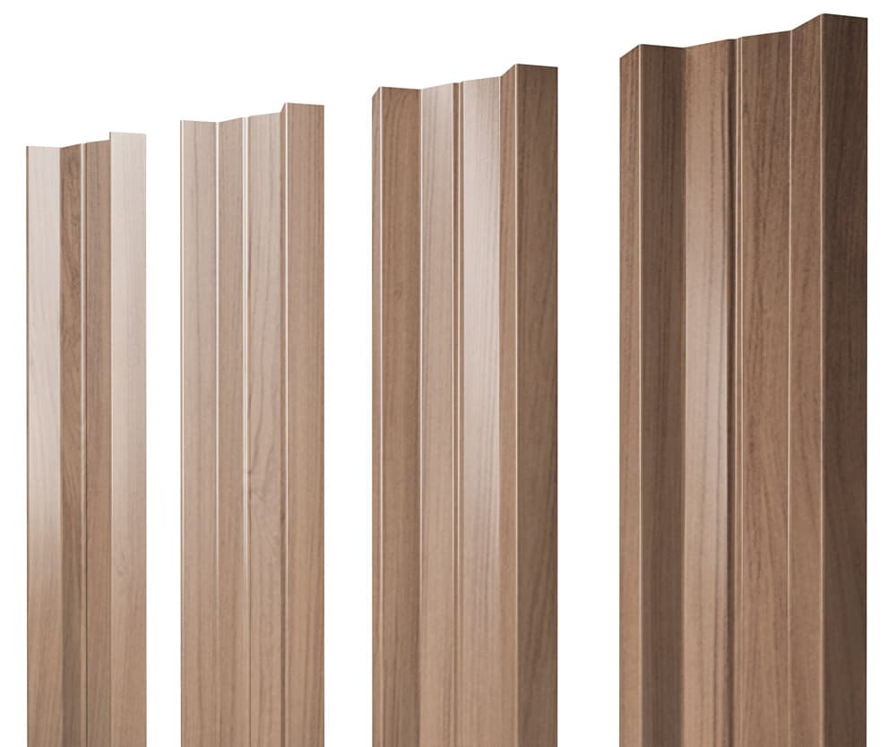 Штакетник М-образный А с прямым резом 0,45 Print Elite Honey Wood TwinColor - Image 1