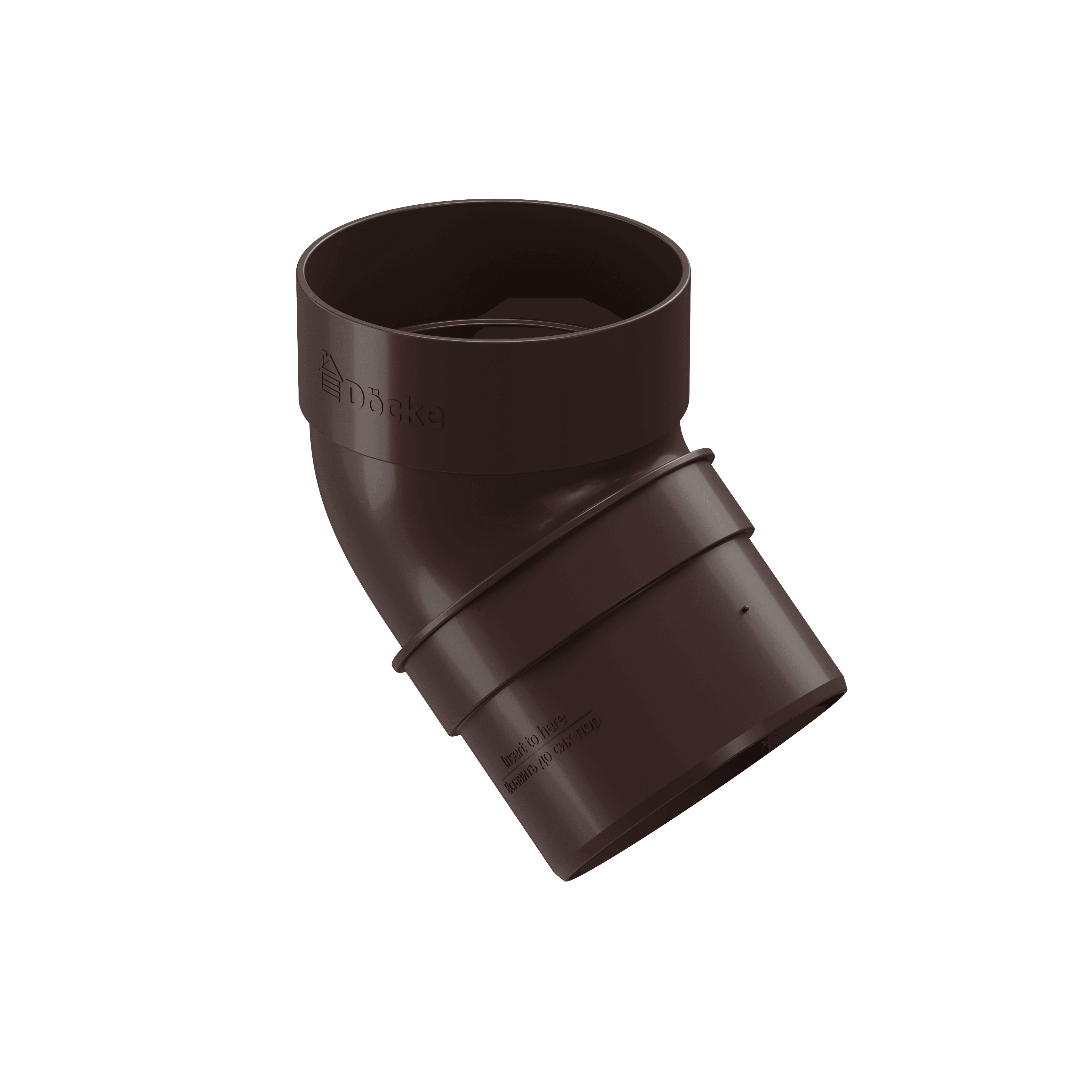 Docke STANDARD Колено 80 мм * 45° (Темно-коричневый) - Image 1