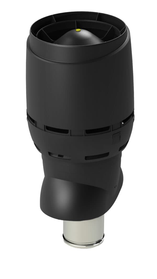Выход вентиляционный изолированный с колпаком Vilpe FLOW XL 160P/IS/500, черный - Image 1
